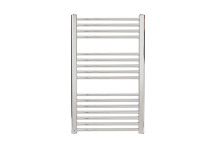Heated Towel Radiator Chrome Straight 800mm x 500mm  C/W MEG Element